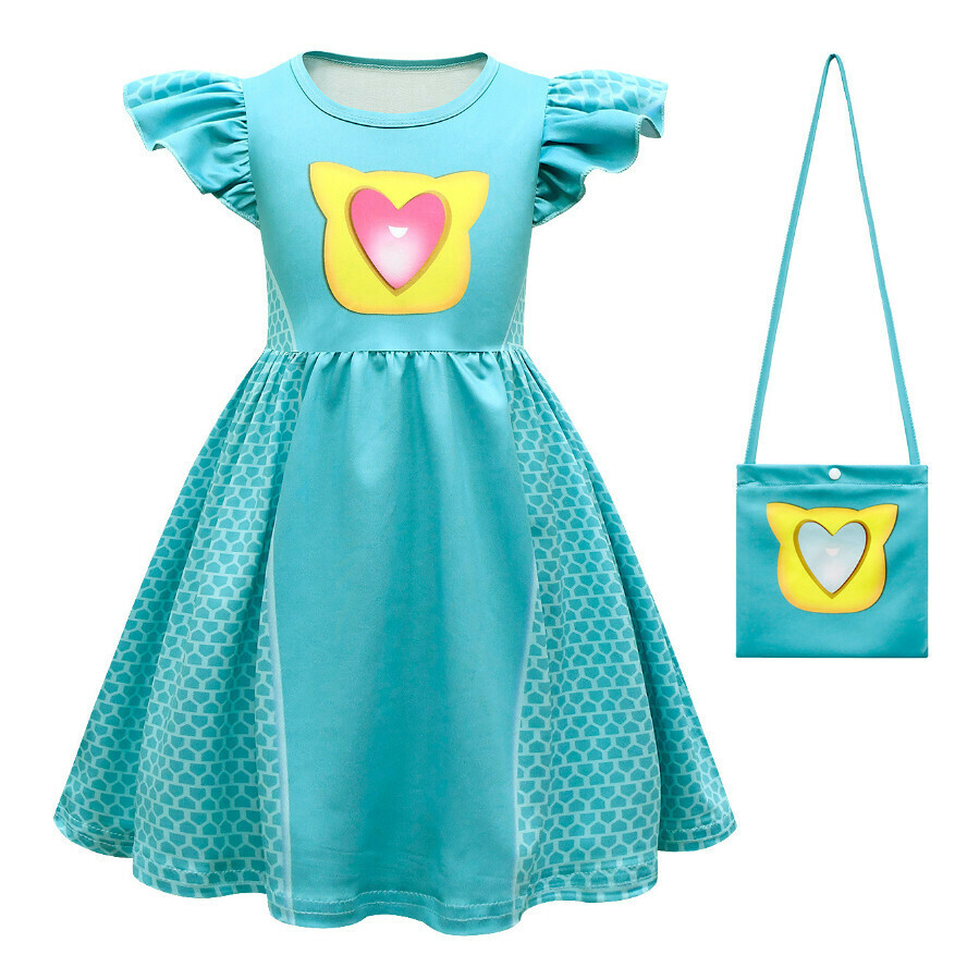 Hotly recommended flying sleeve jumpsuit (81331 blue + bag) (size: 100-150) (contact customer service after placing the order to confirm the delivery size)