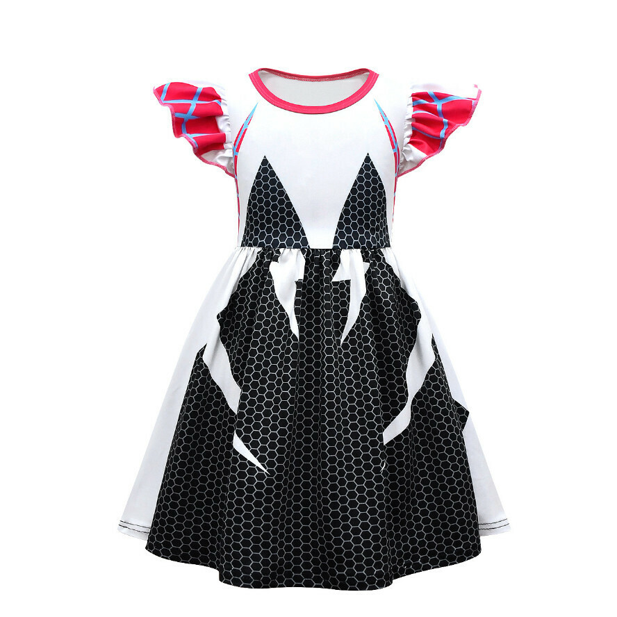 Hotly recommended flying sleeve dress (81528) (size: 100-150) (contact customer service after placing the order to confirm the delivery size)