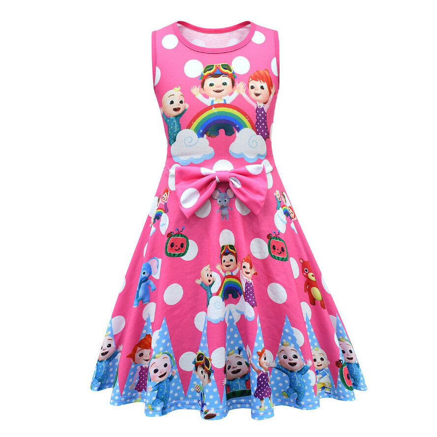 Hot recommended sleeveless vest dress (80388 rose red) (size: 100-140) (contact customer service after placing the order to confirm the delivery size)