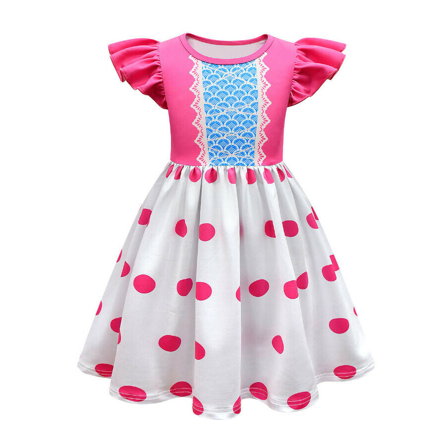 Hotly recommended flying sleeve dress (81098) (size: 100-150) (contact customer service after placing the order to confirm the delivery size)