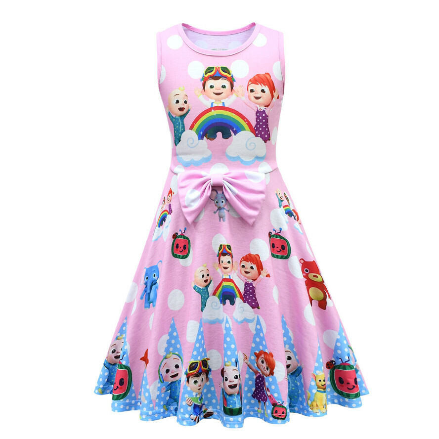 Hot recommended sleeveless vest dress (80388 pink) (size: 100-140) (contact customer service after placing the order to confirm the delivery size)