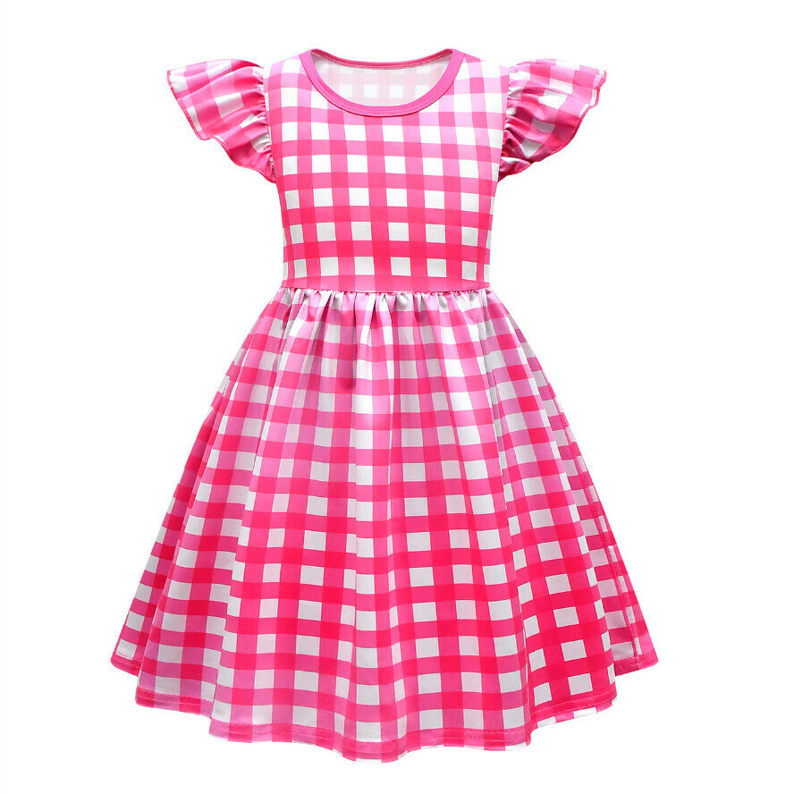Hotly recommended flying sleeve dress (81602) (size: 100-150) (contact customer service after placing the order to confirm the delivery size)