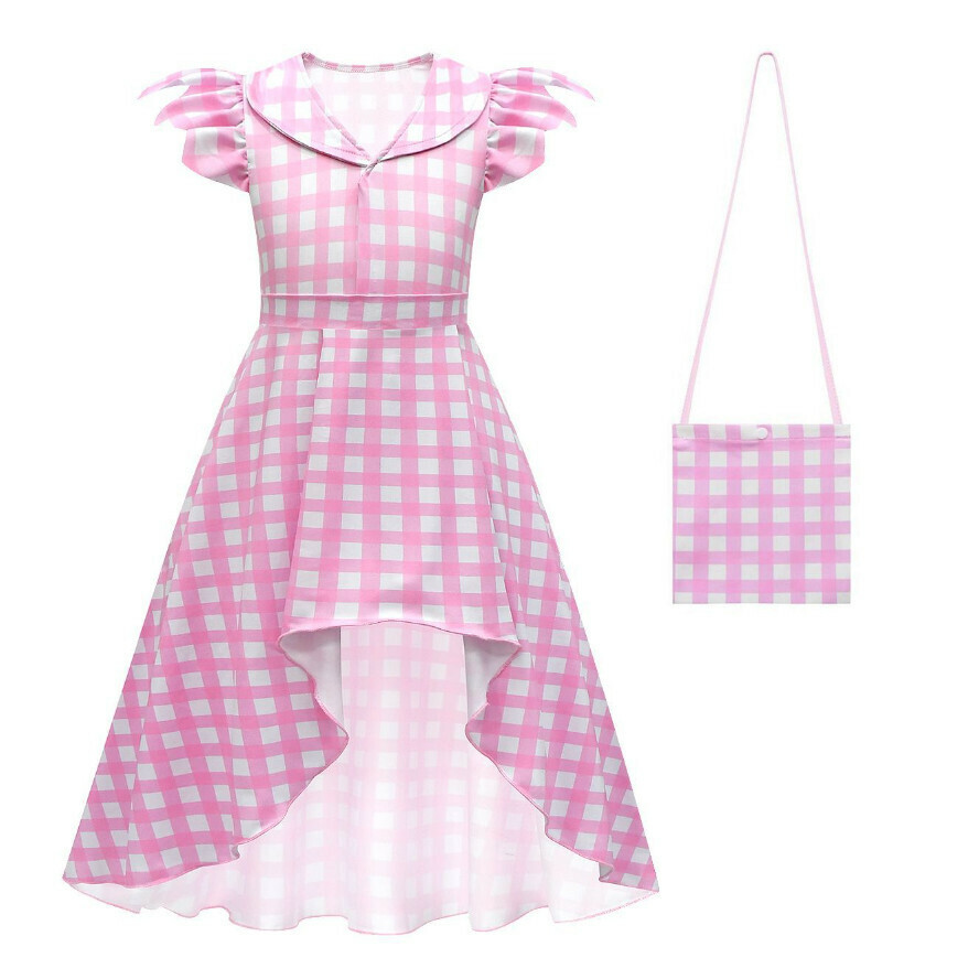 Hot recommended dress (81595 + bag) (size: 100-150) (contact customer service after placing the order to confirm the delivery size)