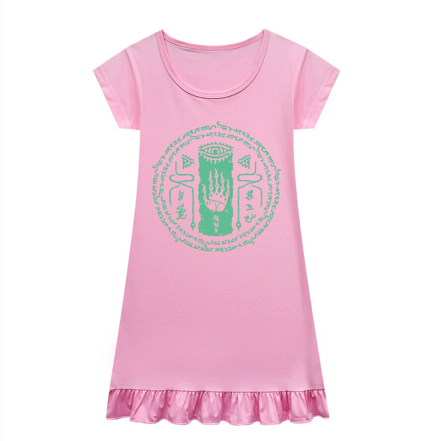 Hot recommended short-sleeved dress (2425 short-sleeved dress pink) (size: 90-160) (contact customer service after placing the order to confirm the delivery size)