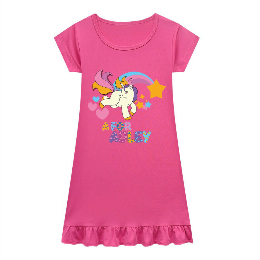 Hot recommended short-sleeved dress (1088 short-sleeved dress rose red) (size: 90-160) (contact customer service after placing the order to confirm the delivery size)