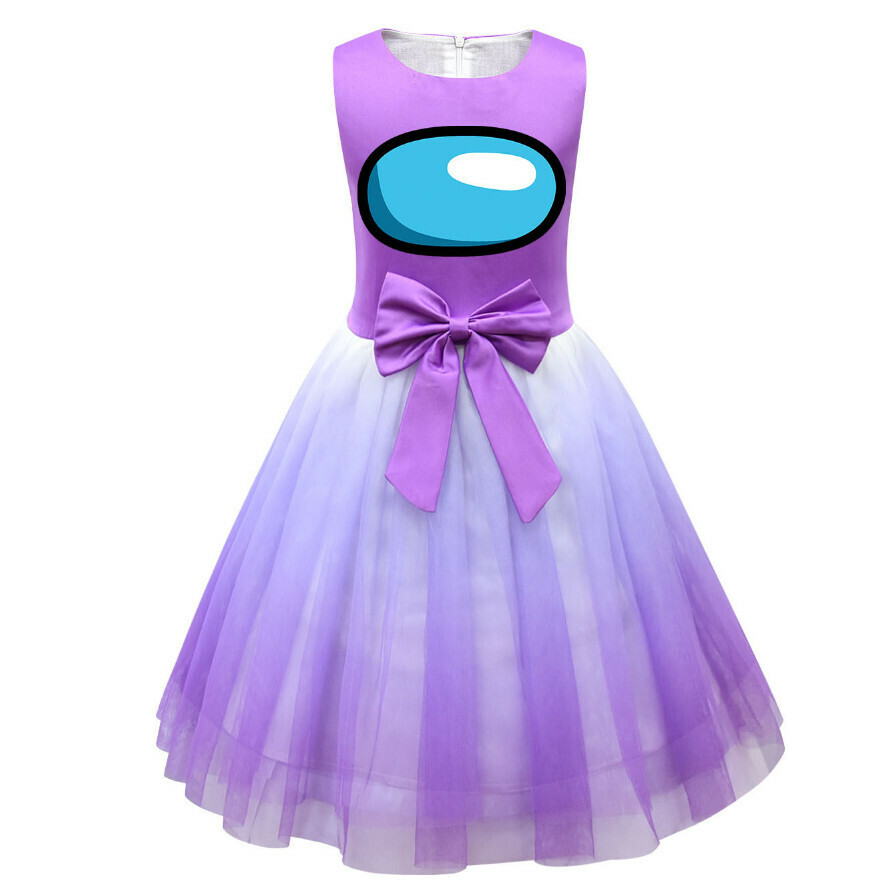 Hot recommended mesh dress (80316 purple) (size: 100-150) (contact customer service after placing the order to confirm the delivery size)