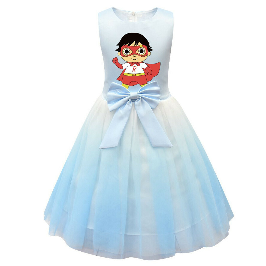 Popular mesh skirt (81583 blue) (size: 100-150) (contact customer service after placing the order to confirm the delivery size)