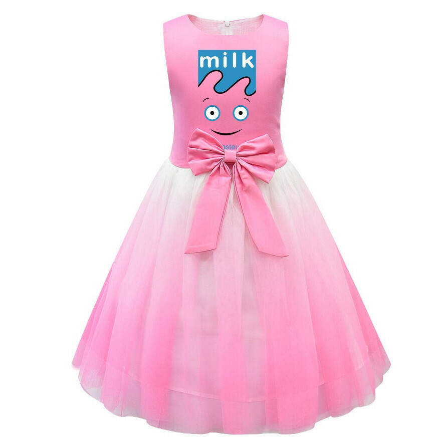Popular sleeveless mesh skirt (81577 pink) (size: 100-150) (contact customer service after placing the order to confirm the delivery size)