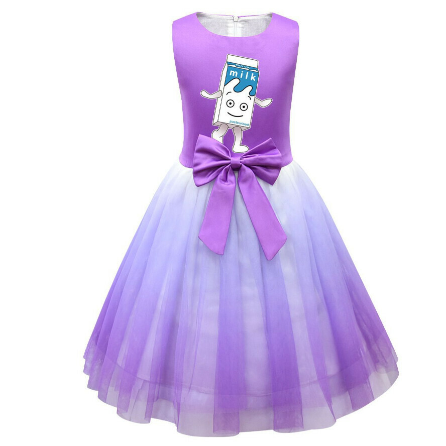 Popular sleeveless mesh skirt (81576 purple) (size: 100-150) (contact customer service after placing the order to confirm the delivery size)