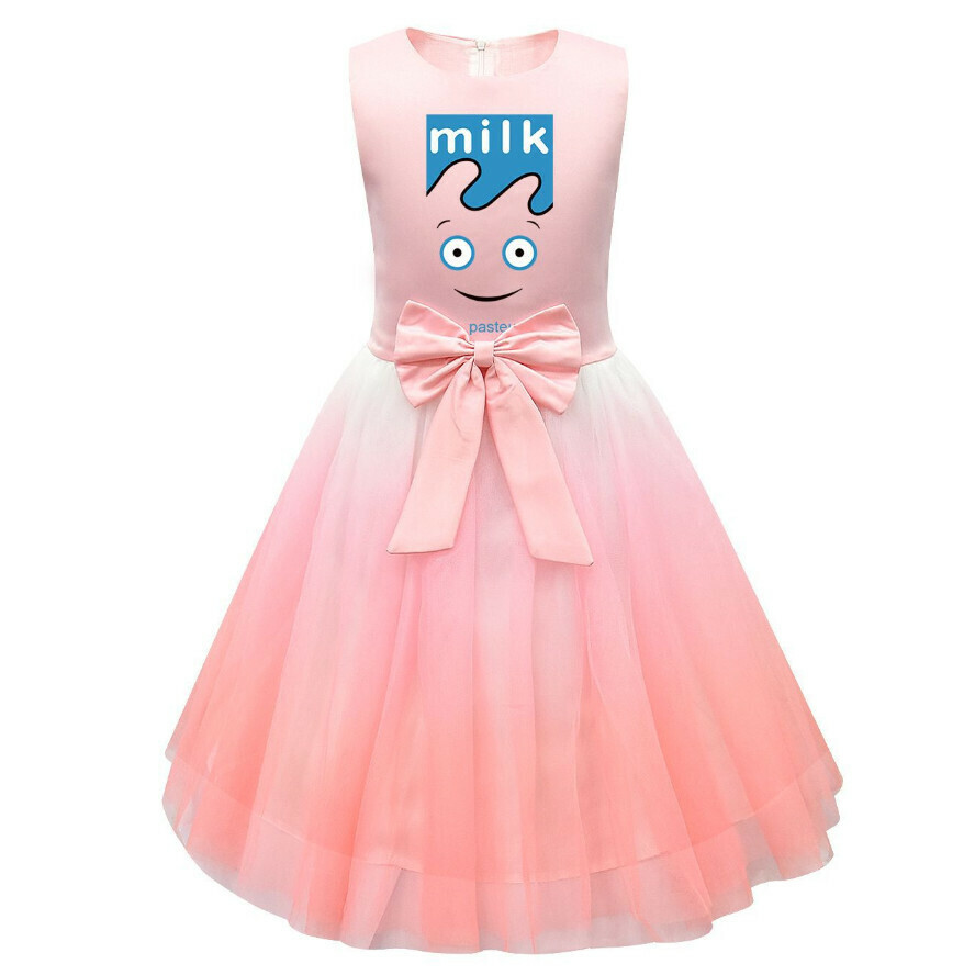 Popular sleeveless mesh skirt (81577 peach pink) (size: 100-150) (contact customer service after placing the order to confirm the delivery size)