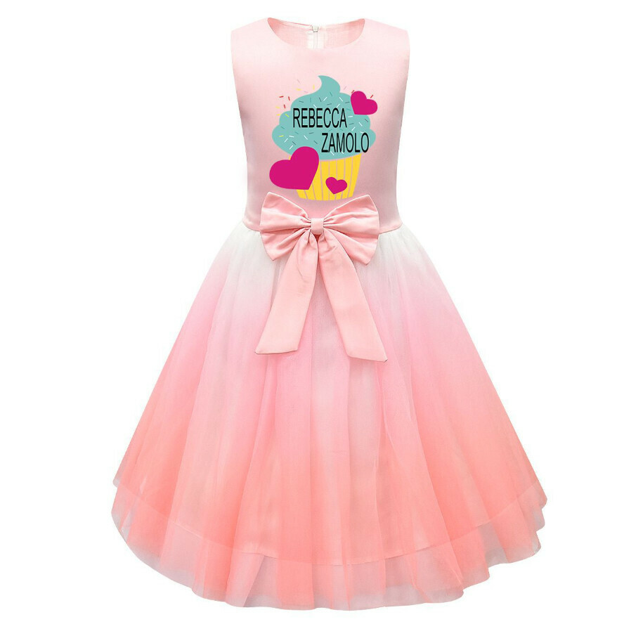 Popular sleeveless mesh skirt (81573 peach pink) (size: 100-150) (contact customer service after placing the order to confirm the delivery size)