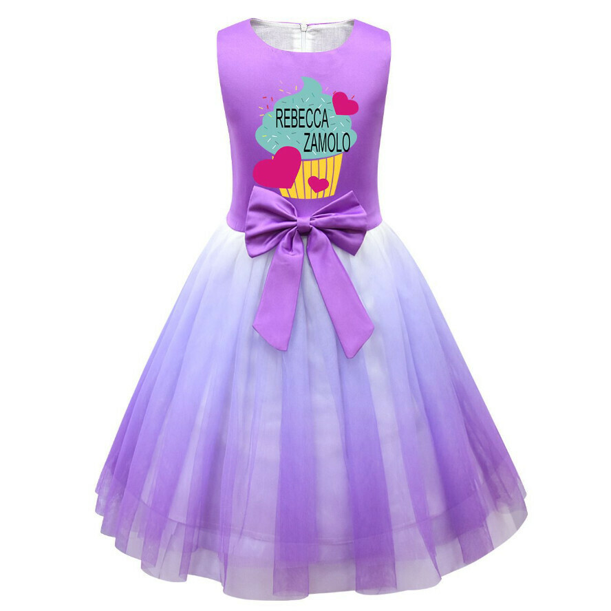 Popular sleeveless mesh skirt (81573 purple) (size: 100-150) (contact customer service after placing the order to confirm the delivery size)