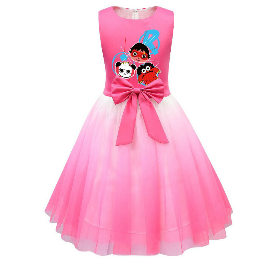 Popular sleeveless mesh skirt (81581 rose red) (size: 100-150) (contact customer service after placing the order to confirm the delivery size)