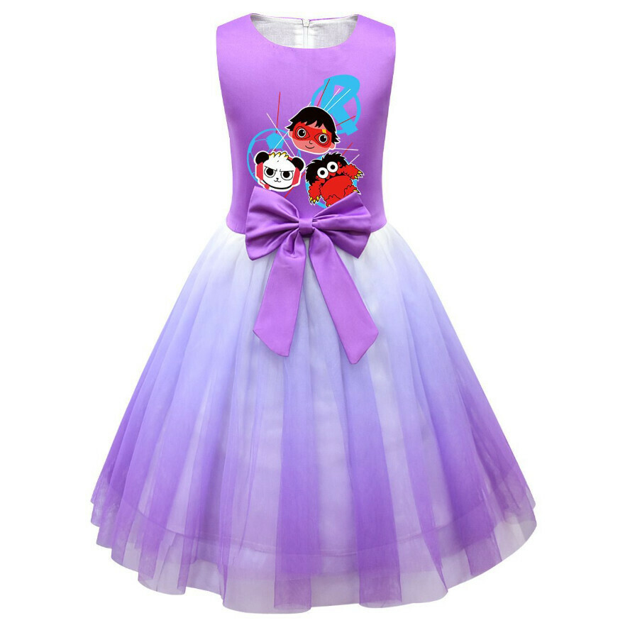 Popular sleeveless mesh skirt (81581 purple) (size: 100-150) (contact customer service after placing the order to confirm the delivery size)