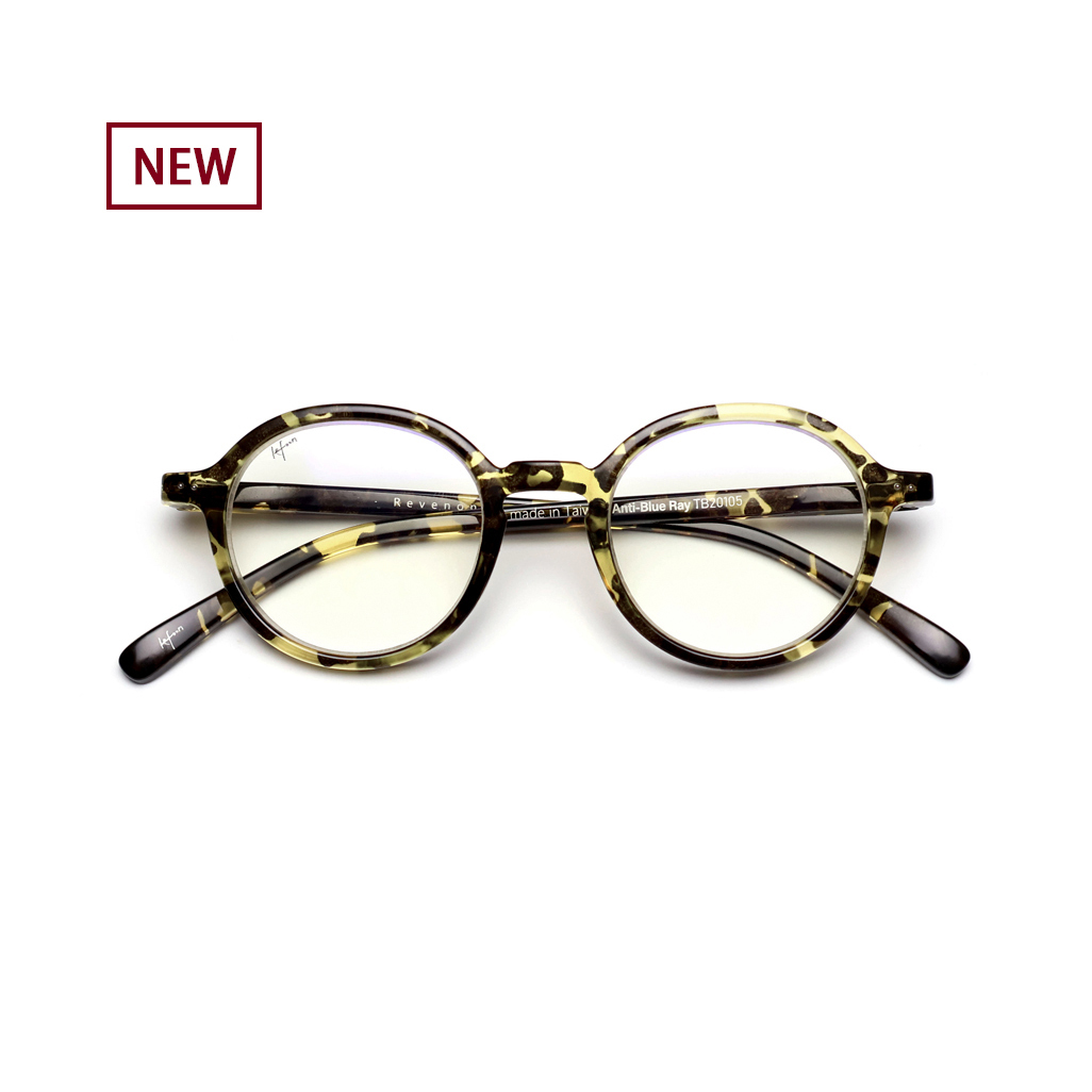 Round computer glasses 蔡司濾藍光眼鏡 - yellow-t