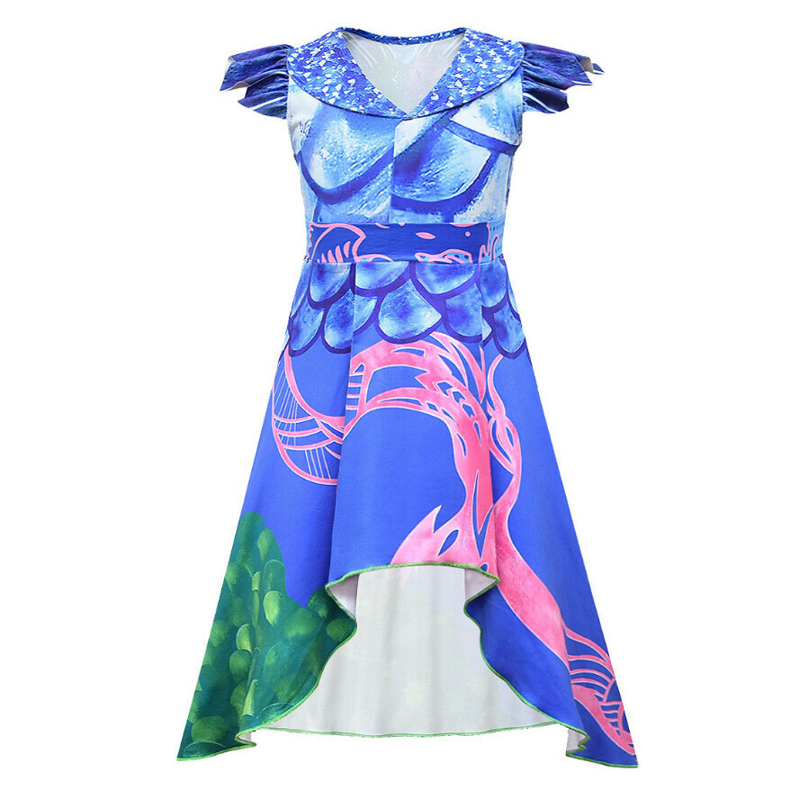 New Halloween dress (80147 blue) (size: 100-160) (contact customer service after placing the order to confirm the delivery size)
