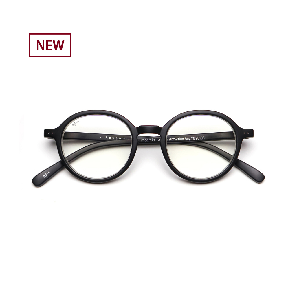 Round computer glasses 蔡司濾藍光眼鏡 - black