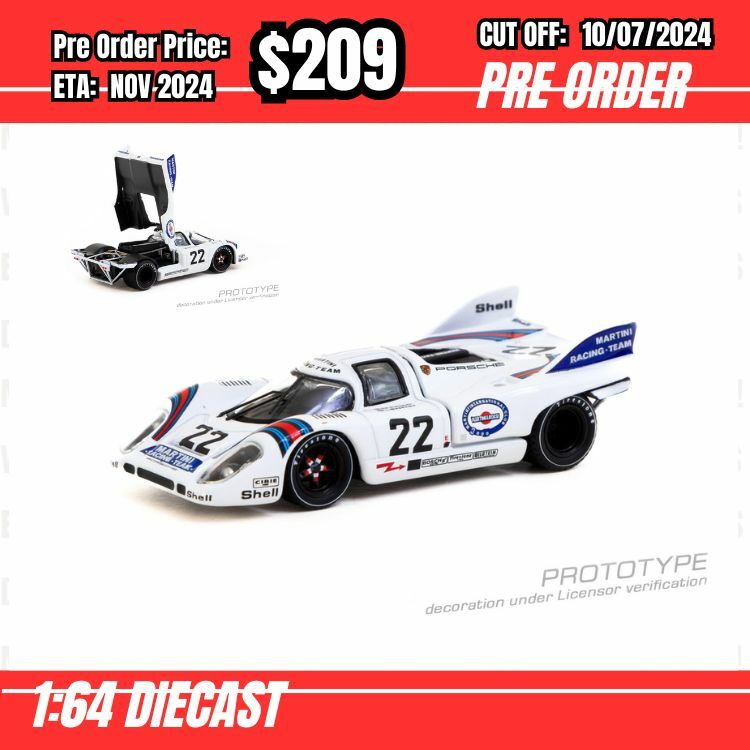 PO-$209 * Tarmac * 1:64 Porsche 917 KH 24h Le Mans 1971 Winner #22 [OD27/06]