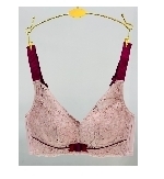 Tw1504  259/1 349/2 698/5  BRA042 懋未眠杜蘭朵前扣內衣 喱士 前扣. 撞色  罩杯 M-75/34 ABC L-80/36 ABCD XL-85/38 BCDE 2XL-90/40 BCDE 3XL-95/42 BCDE 4XL-100/44 BCDE 5XL-105/46 BCDE