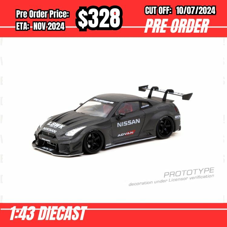 PO-$328 * Tarmac * 1:43 LB-Silhouette WORKS GT NISSAN 35GT-RR Full Carbon [OD27/06]