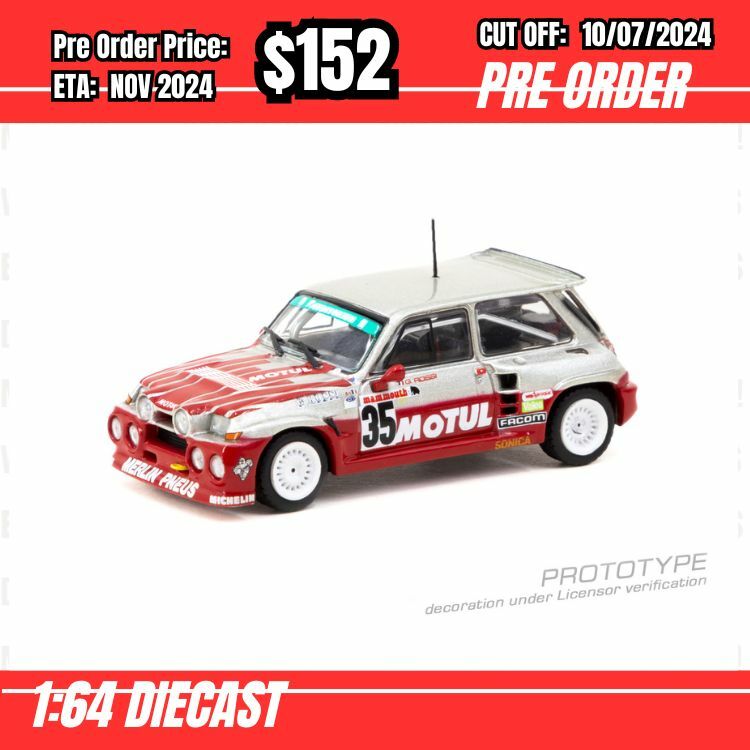 PO-$152 * Tarmac * 1:64 Renault 5 MAXI Turbo European Hill-Climb Championship 1987 Giovanni Rossi [OD27/06]