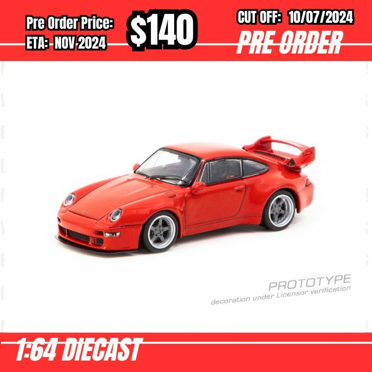 PO-$140 * Tarmac * 1:64 993 Remastered By Gunther Werks Red [OD27/06]