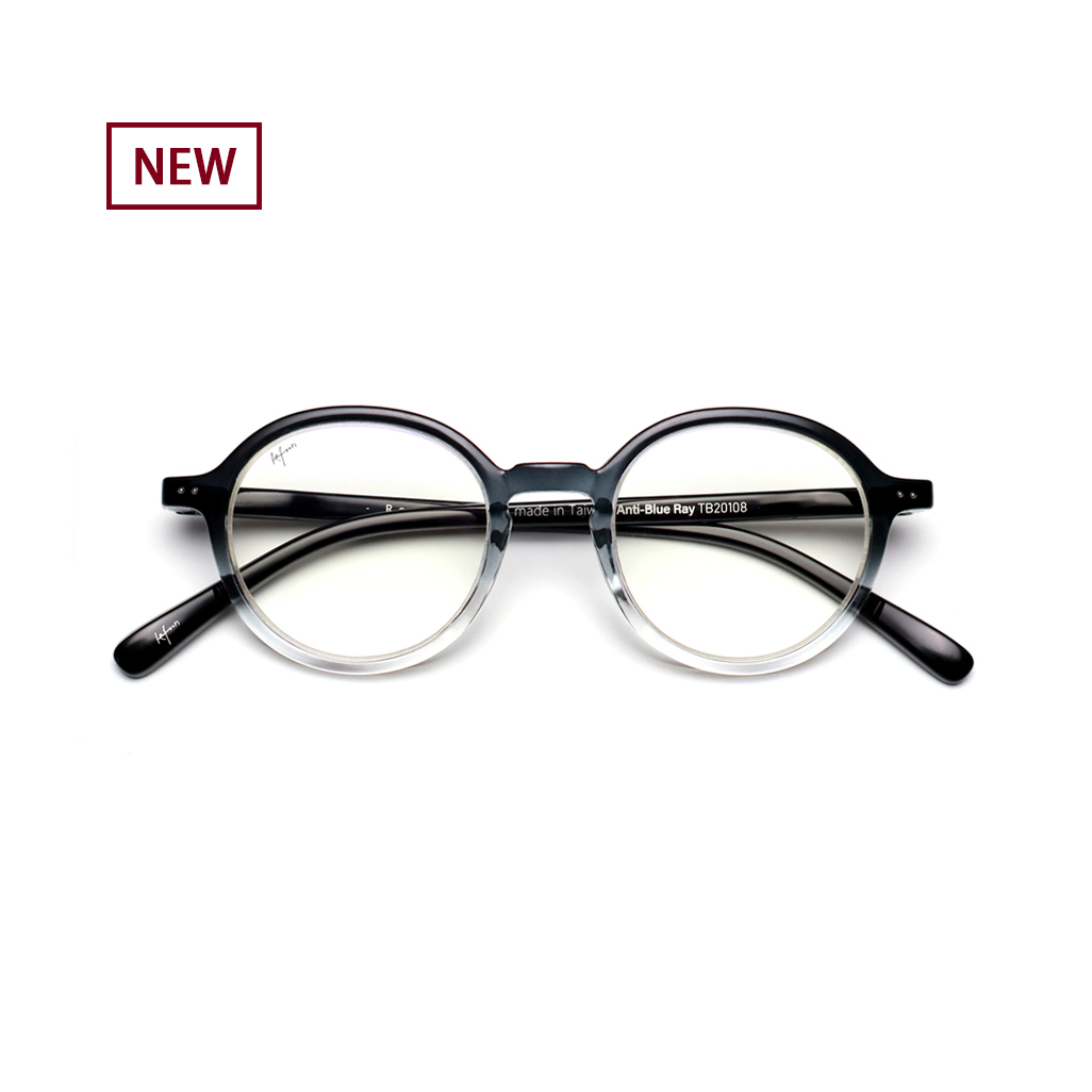 Round computer glasses 蔡司濾藍光眼鏡 - black transparent