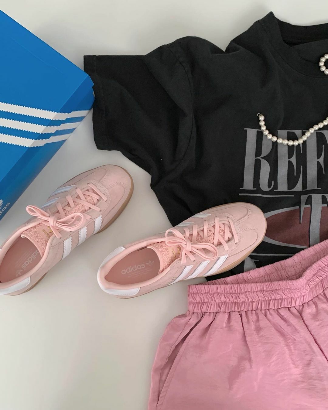 ADIDAS GAZELLE INDOOR 櫻花粉 淺粉 柔粉 焦糖底 女鞋 IH5484 / 調貨