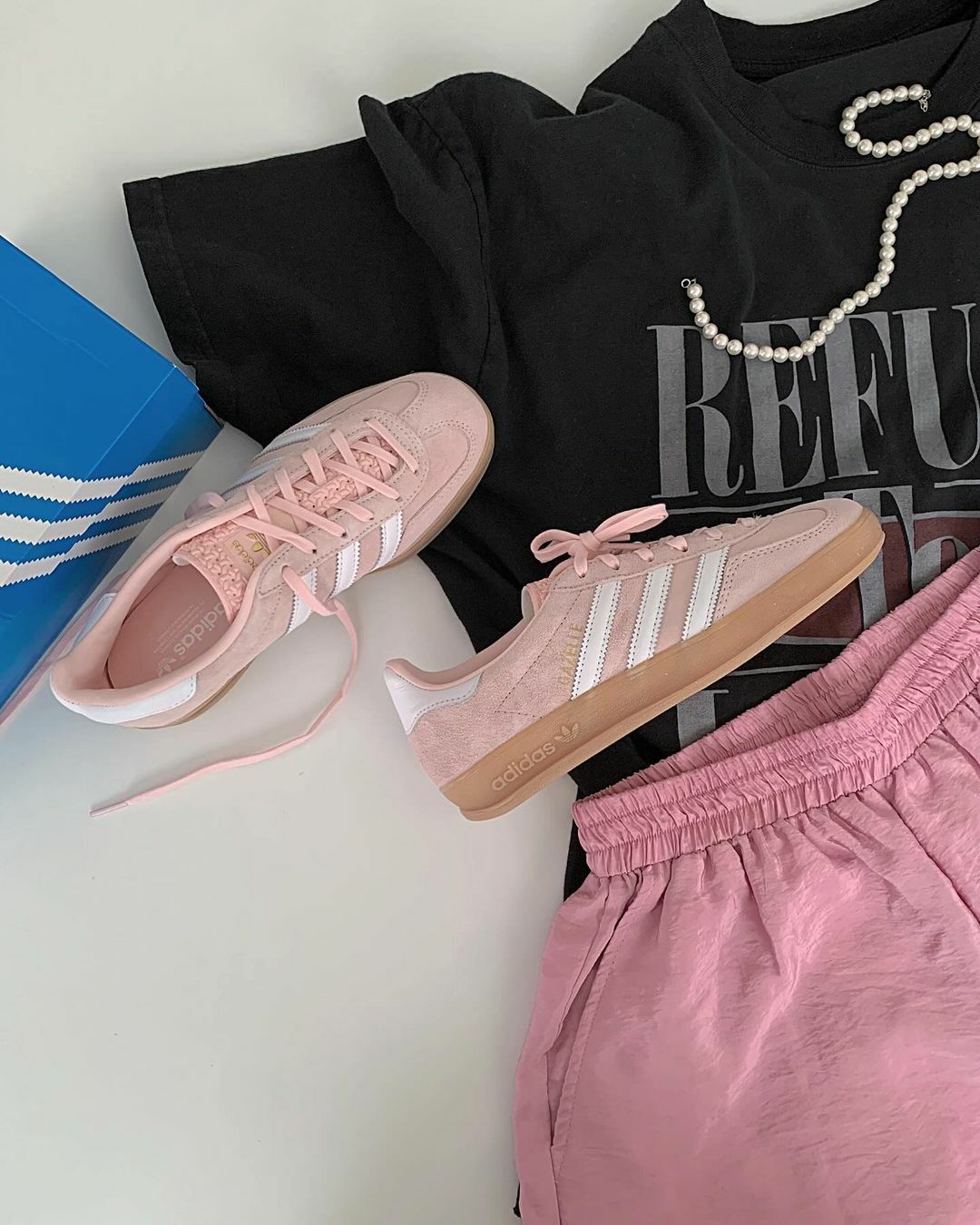 ADIDAS GAZELLE INDOOR 櫻花粉 淺粉 柔粉 焦糖底 女鞋 IH5484 / 調貨