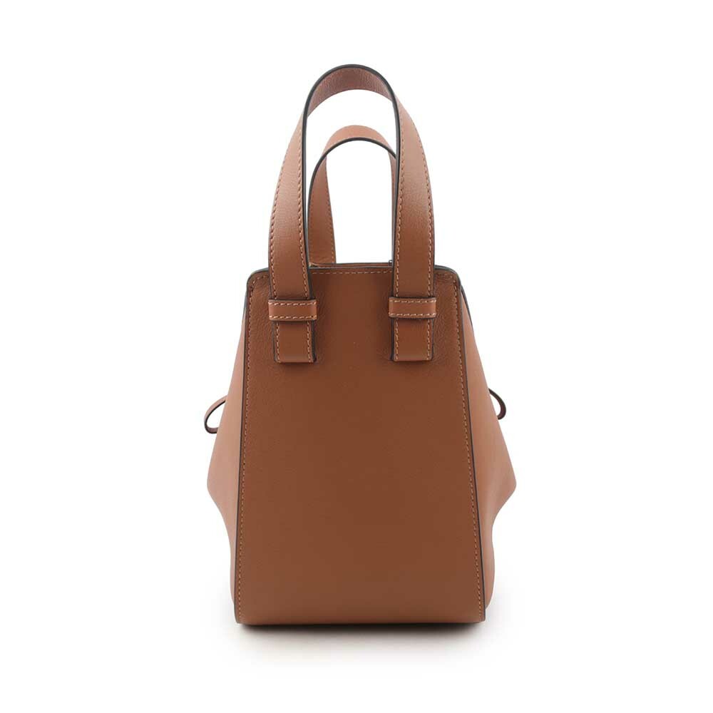 【LOEWE】Compact Hammock 經典小牛皮吊床包(棕褐色) A538H13X10 2530