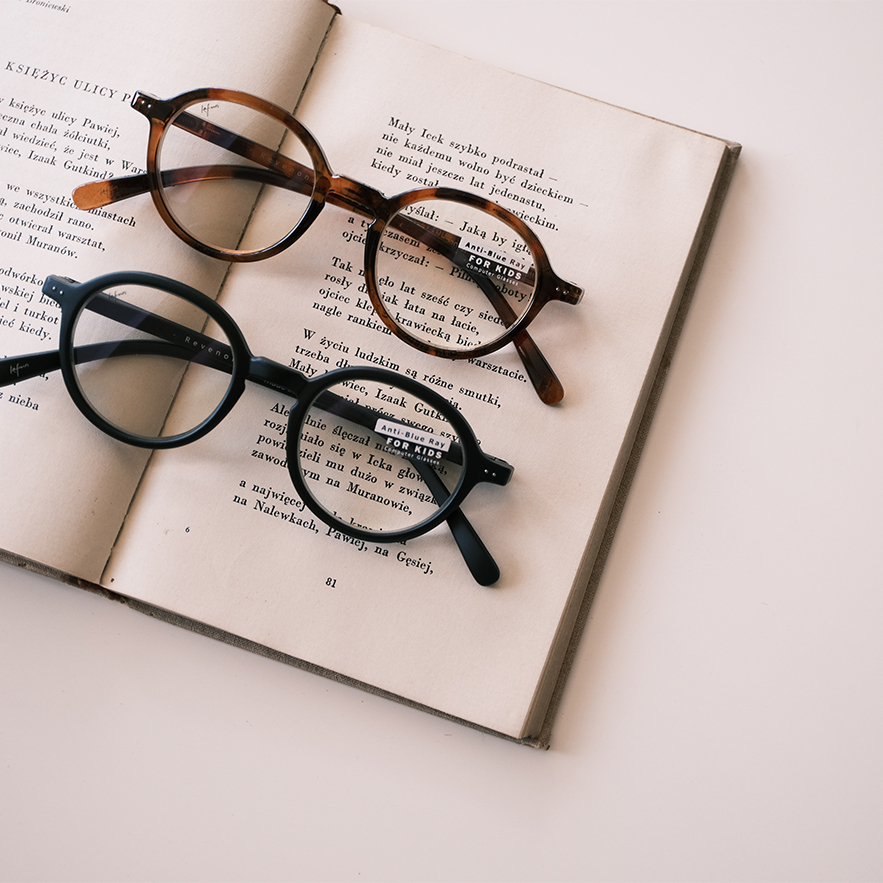 Round computer glasses 蔡司濾藍光眼鏡 - black