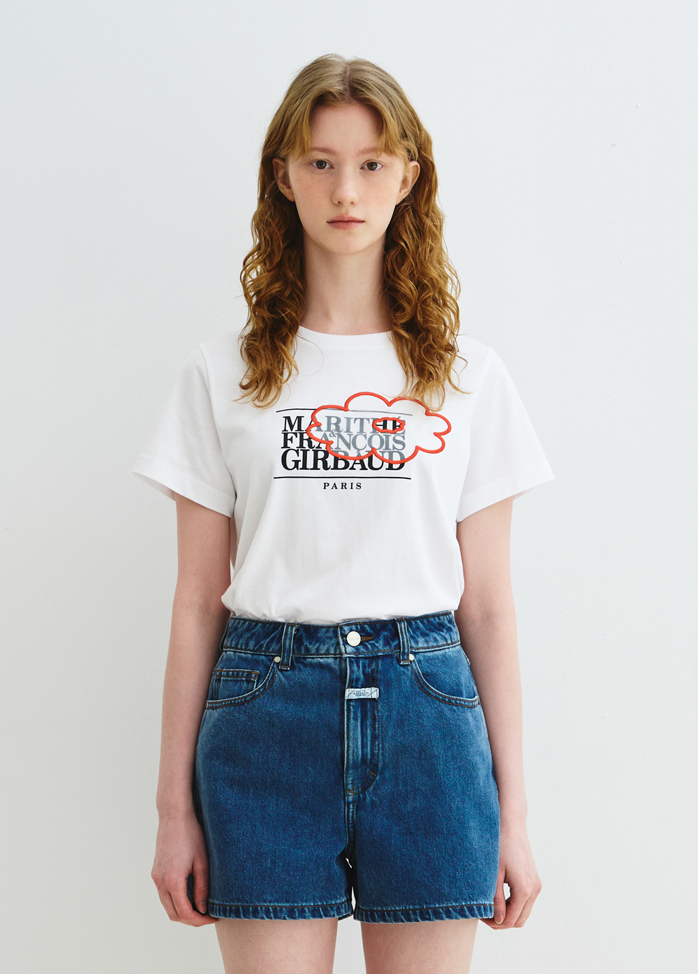 ★Marithe + Francois Girbaud★ FLOWER TEE white MFG44UTS142W FLOWER TEE white - MARITHÉ+FRANҪOIS GIRBAUD