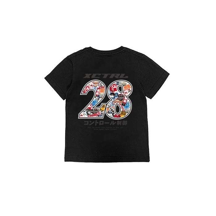 XCTRL童裝  平成28年日式爆炸貼童裝短T-黑