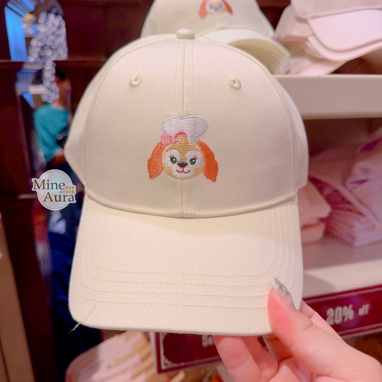 可琦安 餅乾 CookieAnn 大頭刺繡圖案 棒球帽 帽子 -香港迪士尼樂園