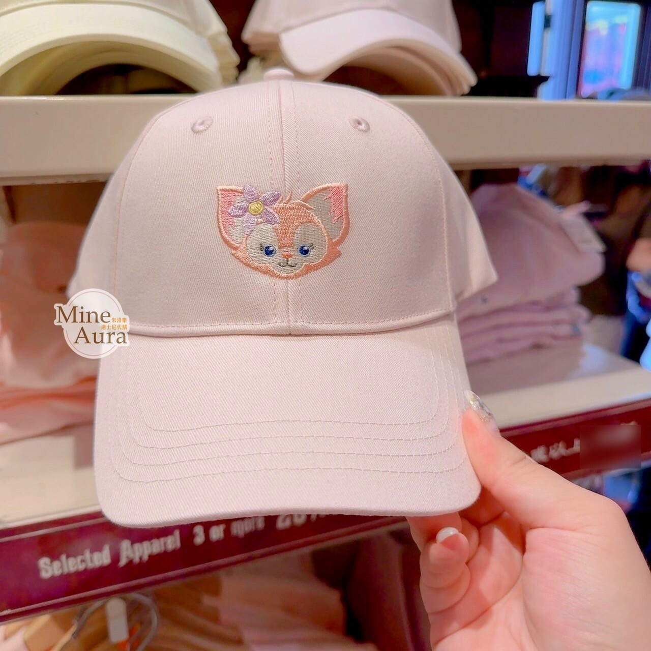 玲娜貝兒 Lina bell 大頭刺繡圖案 棒球帽 帽子 -香港迪士尼樂園
