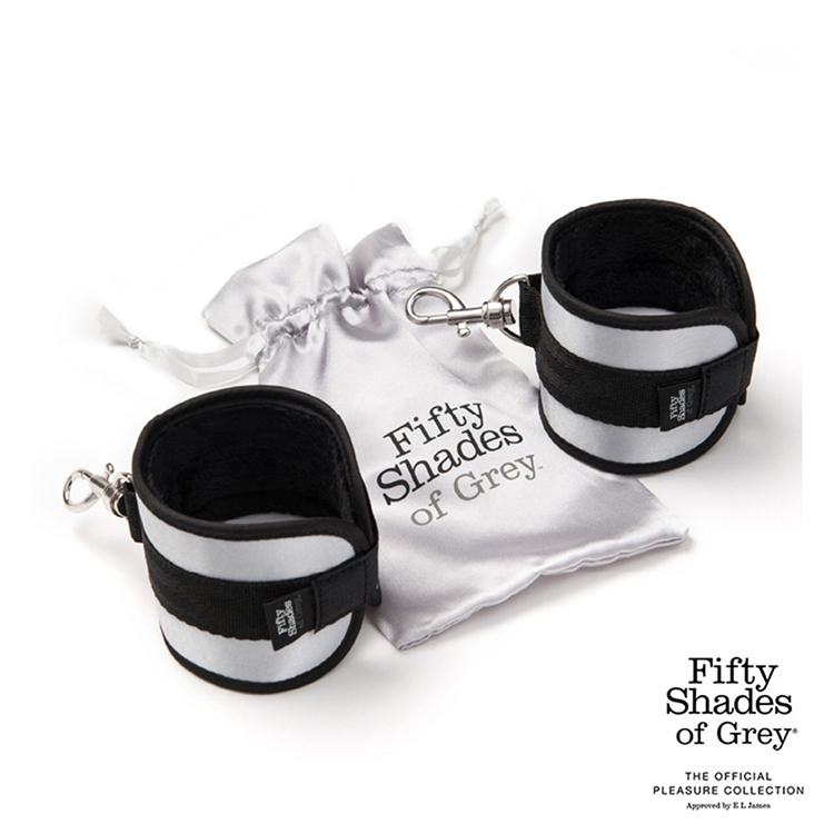 格雷的五十道陰影 黑銀柔軟束縛手銬