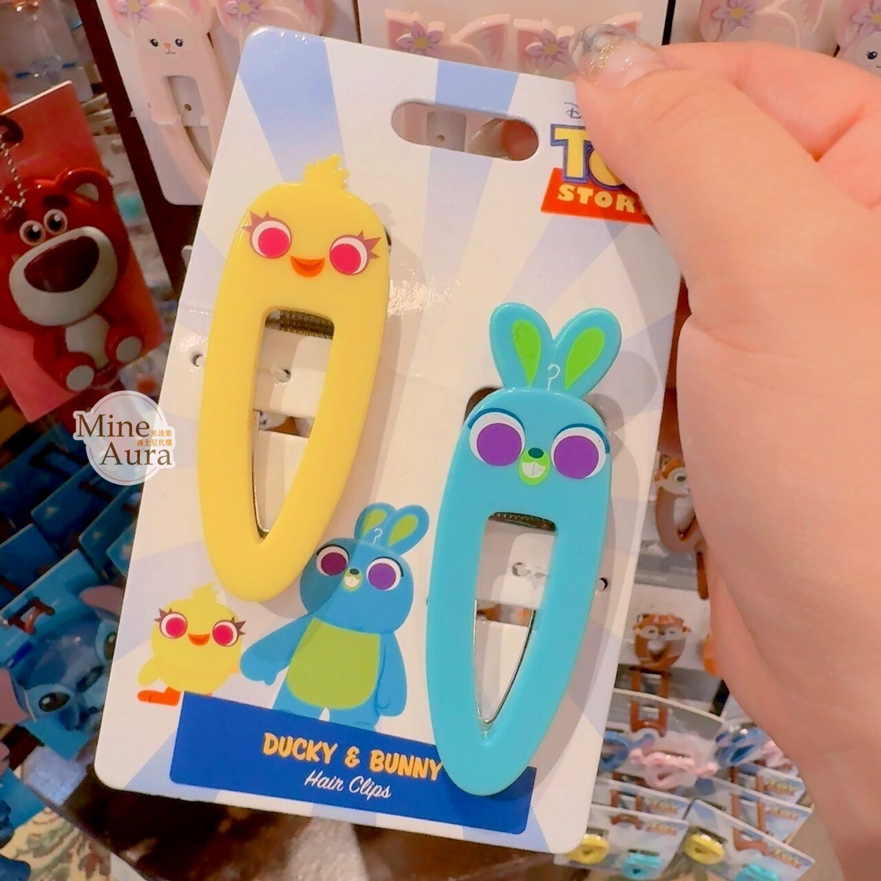鴨霸 Ducky 造型 兔崽子 Bunny 大頭造型 髮夾 髮飾 2入組 玩具總動員 Toy Story -香港迪士尼樂園