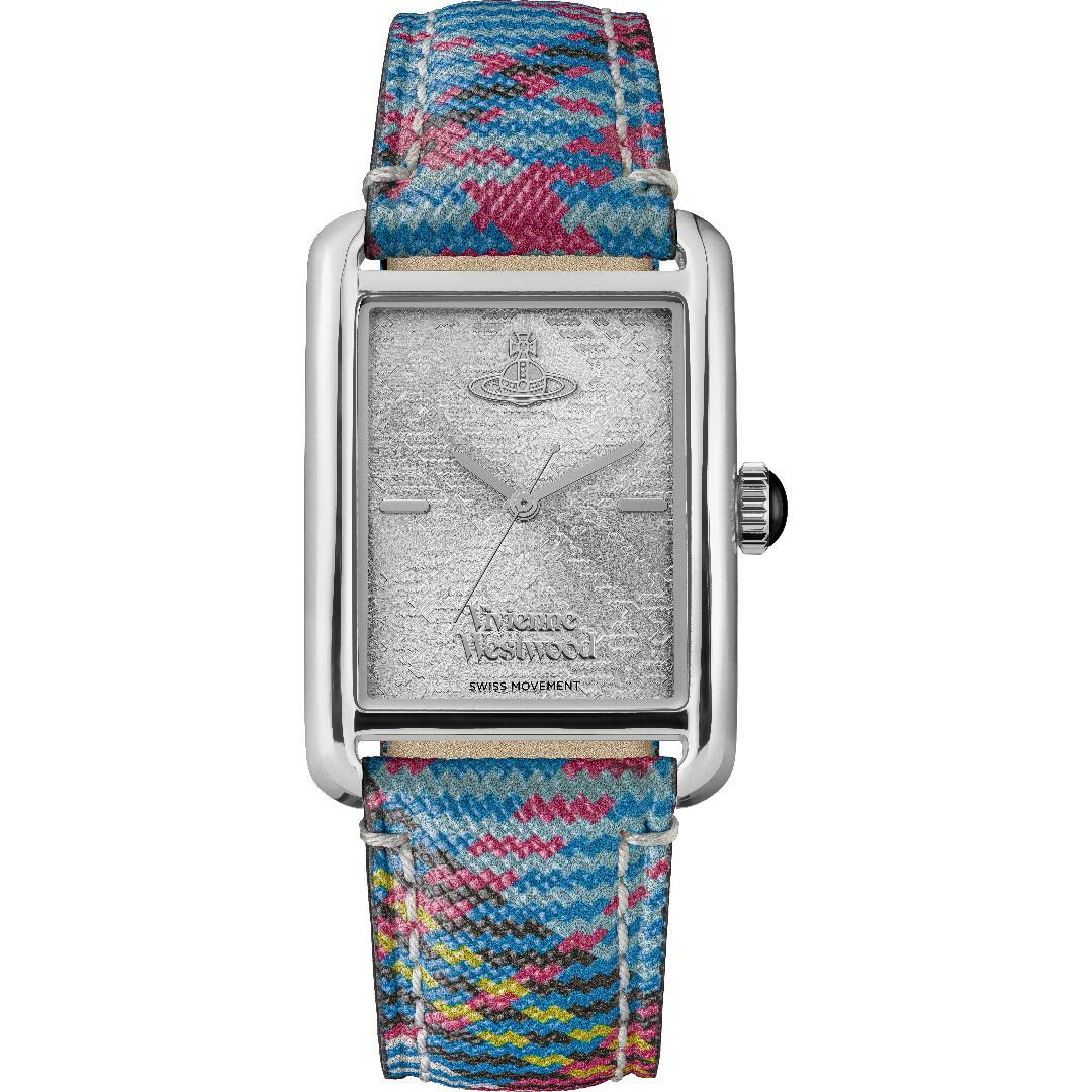 VV297SLMT Vivienne Westwood 28mm 矩形 格子皮革錶帶 女裝 手錶 (香港行貨)