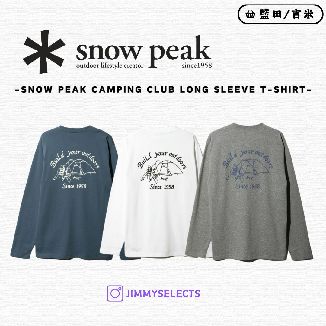 【代購】Snow Peak 雪峰 戶外 Camping Club 露營 圖案 長袖 TS-24SU006