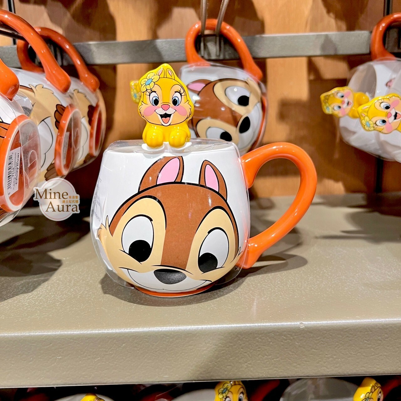 黑鼻 奇奇 Chip 大臉圖案 克莉絲 Claric 湯勺+馬克杯 組 水杯 奇奇蒂蒂 Chip 'n Dale -上海迪士尼樂園