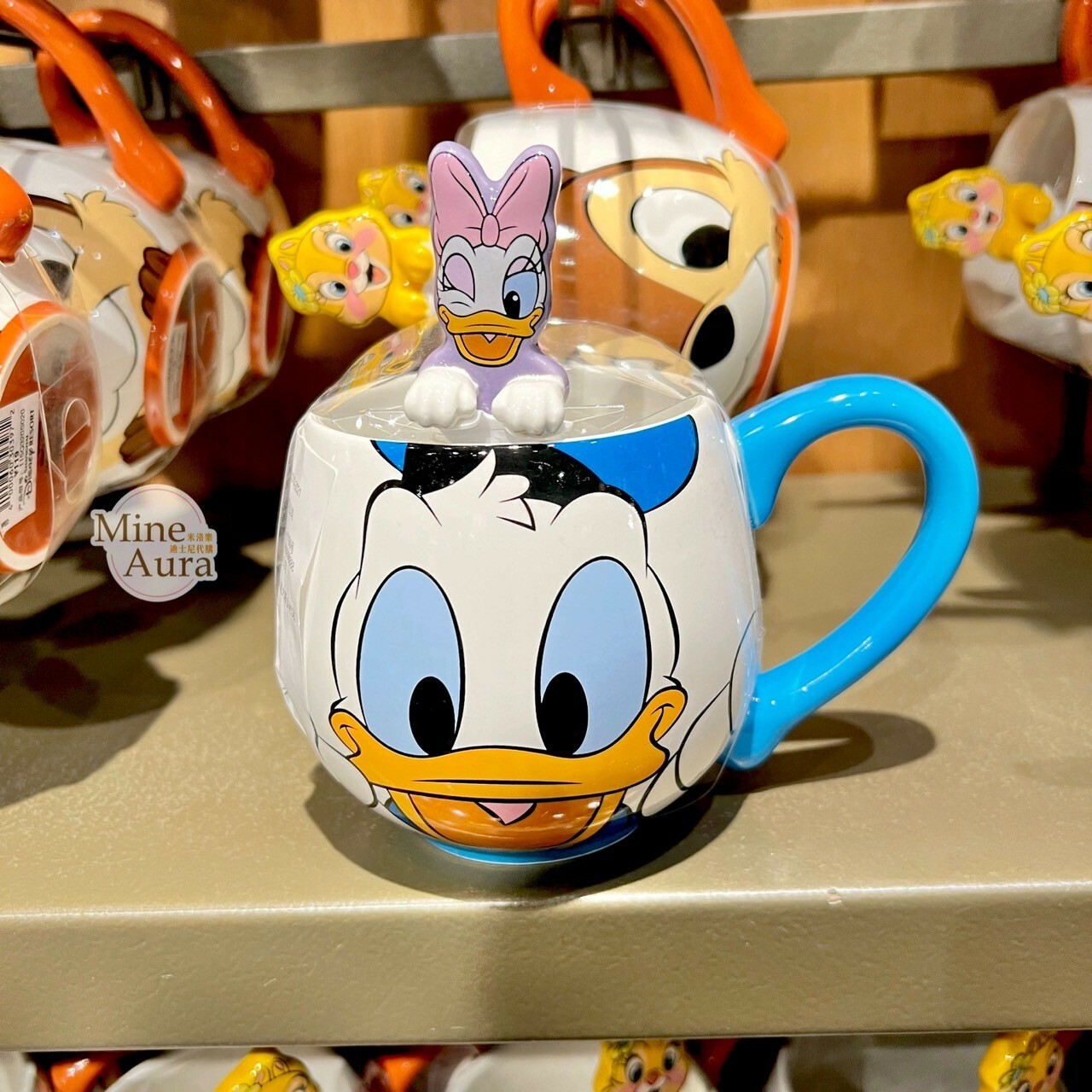 唐老鴨 Donald 大臉圖案 黛西 Daisy 湯勺+馬克杯 組 水杯 -上海迪士尼樂園