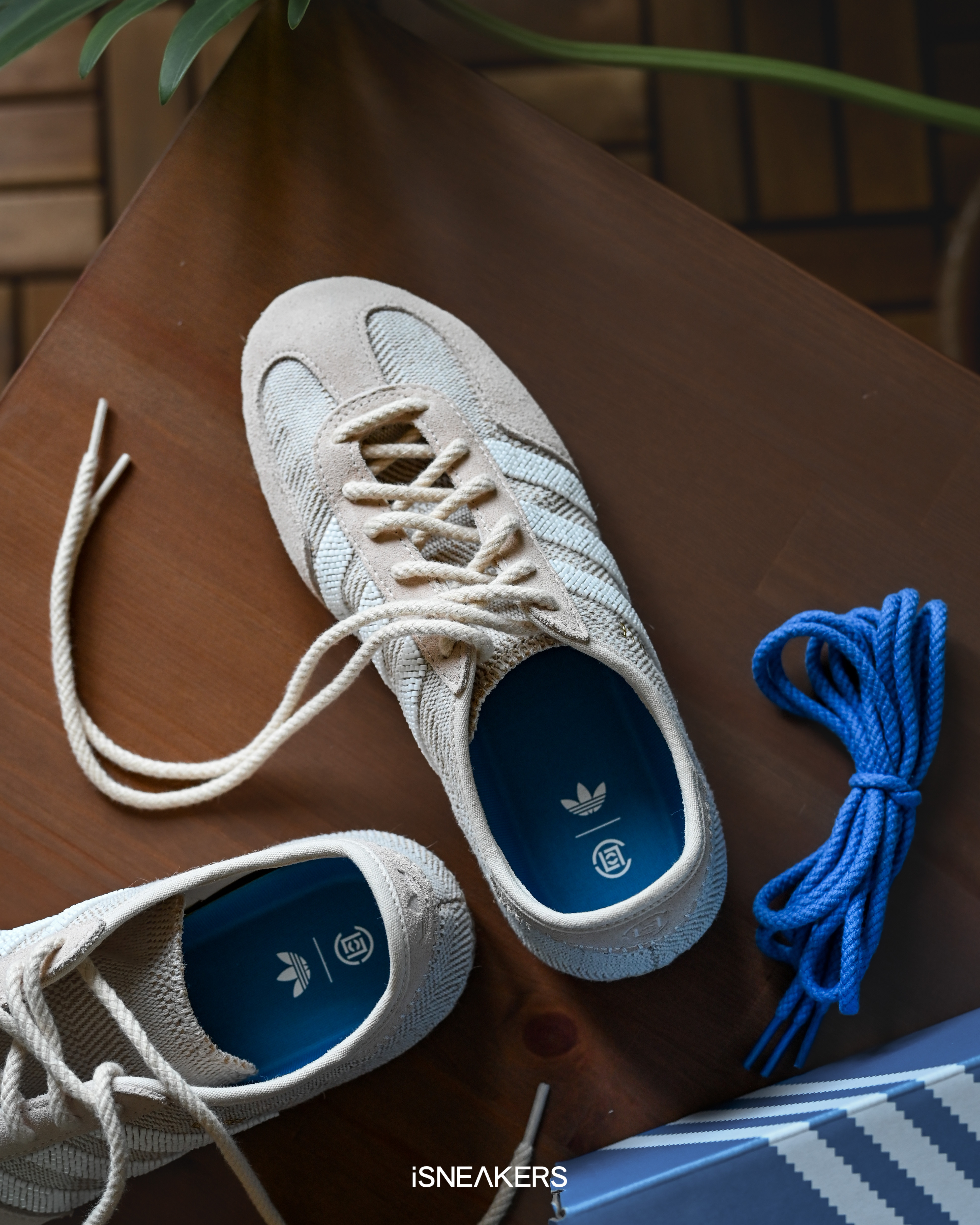 iSNEAKERS｜CLOT x Adidas Gazelle "Halo Ivory" 棉麻米色 Jennie Blackpink IH3144