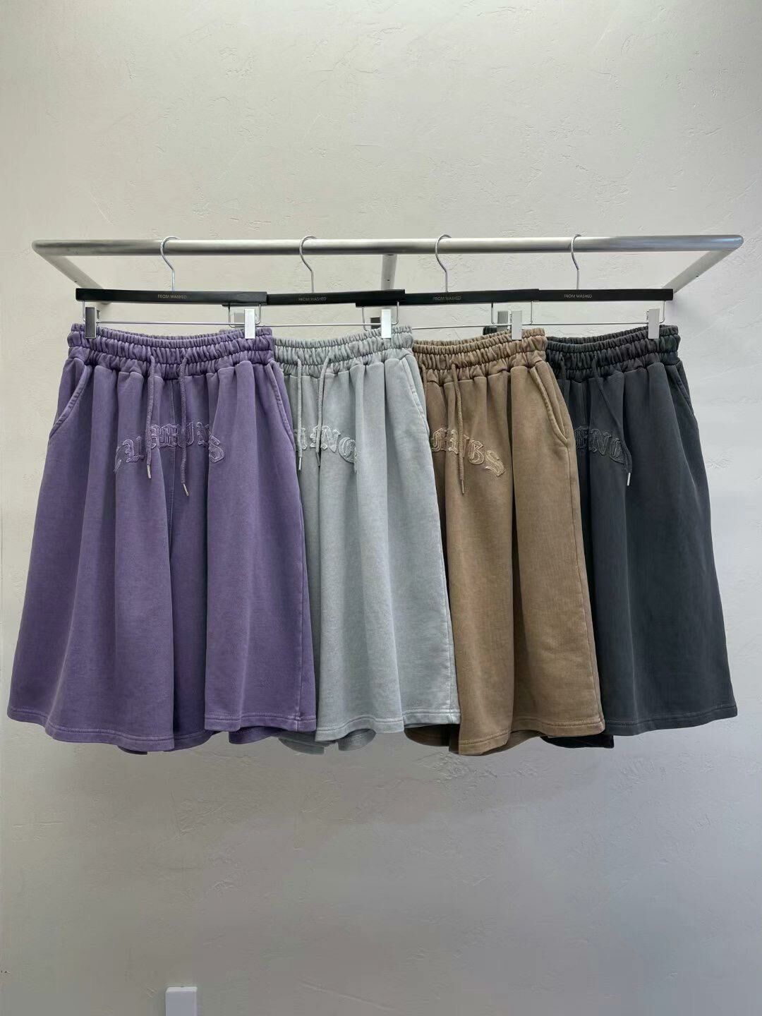 洗水淨色英文字短褲 SCOPE-053P