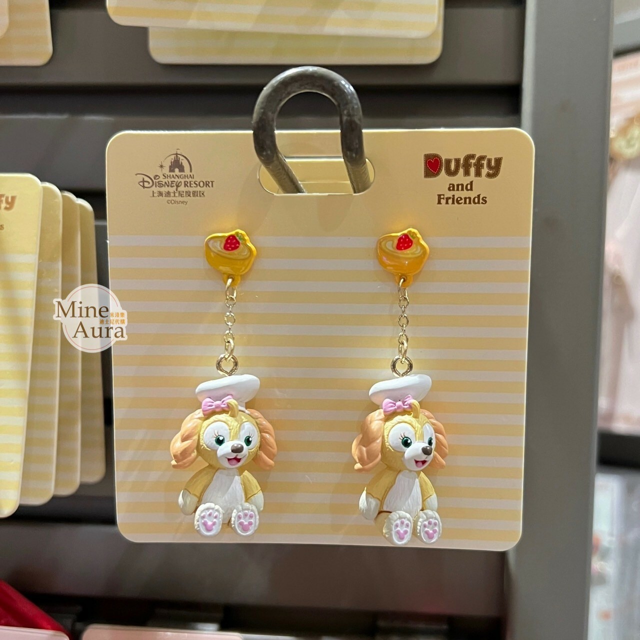 可琦安 餅乾 CookieAnn 立體坐姿 造型 耳環 -上海迪士尼樂園