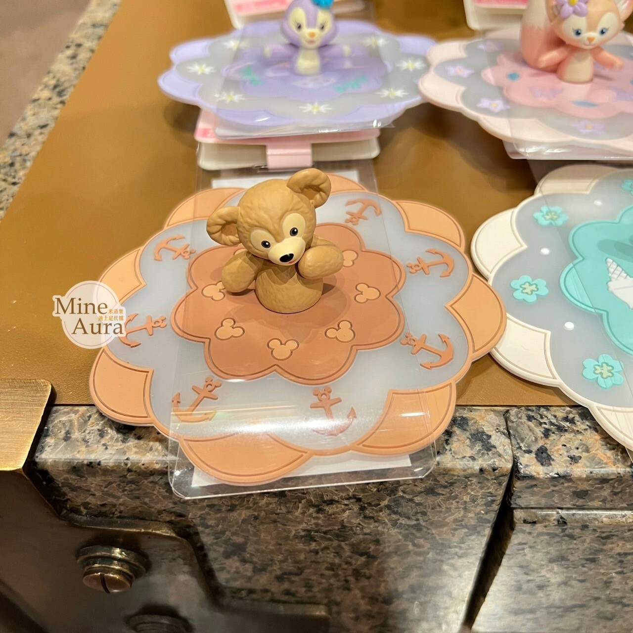 達菲 Duffy 花邊造型 矽膠 杯蓋 -上海迪士尼樂園