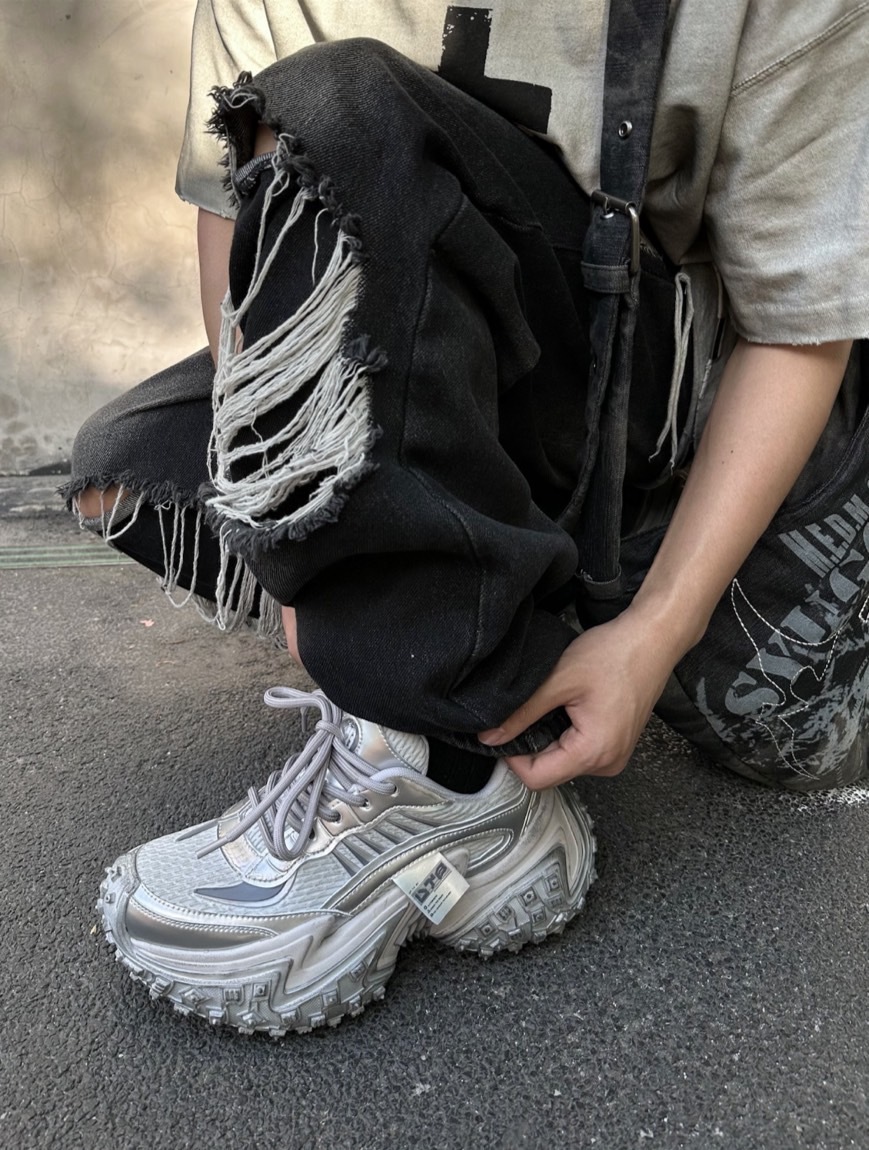 U.T.B RustiRunner 拾荒者系列 增高 Y2K 銀色 老爹鞋 166424140201-00322