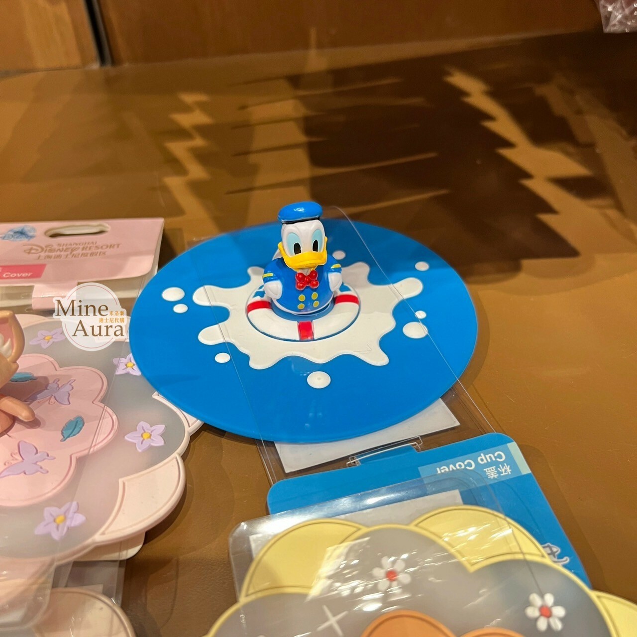 漂浮 唐老鴨 Donald 造型 矽膠 杯蓋 -上海迪士尼樂園