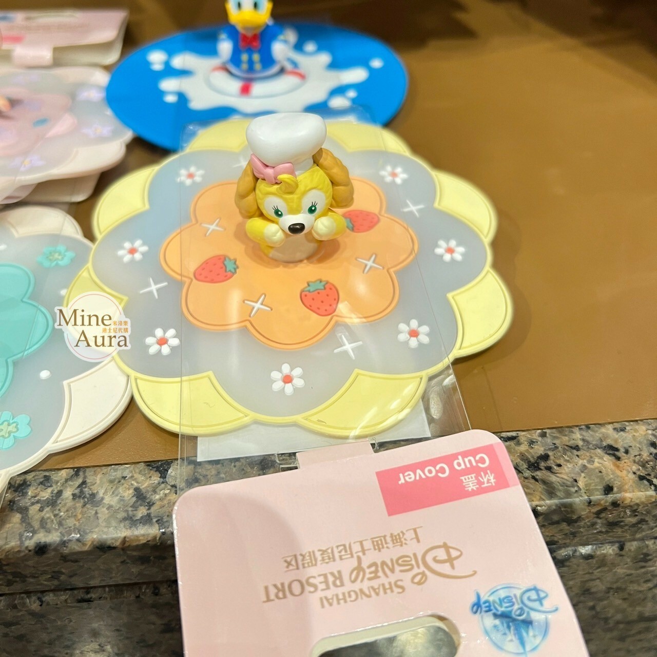 可琦安 餅乾 CookieAnn 花邊造型 矽膠 杯蓋 -上海迪士尼樂園