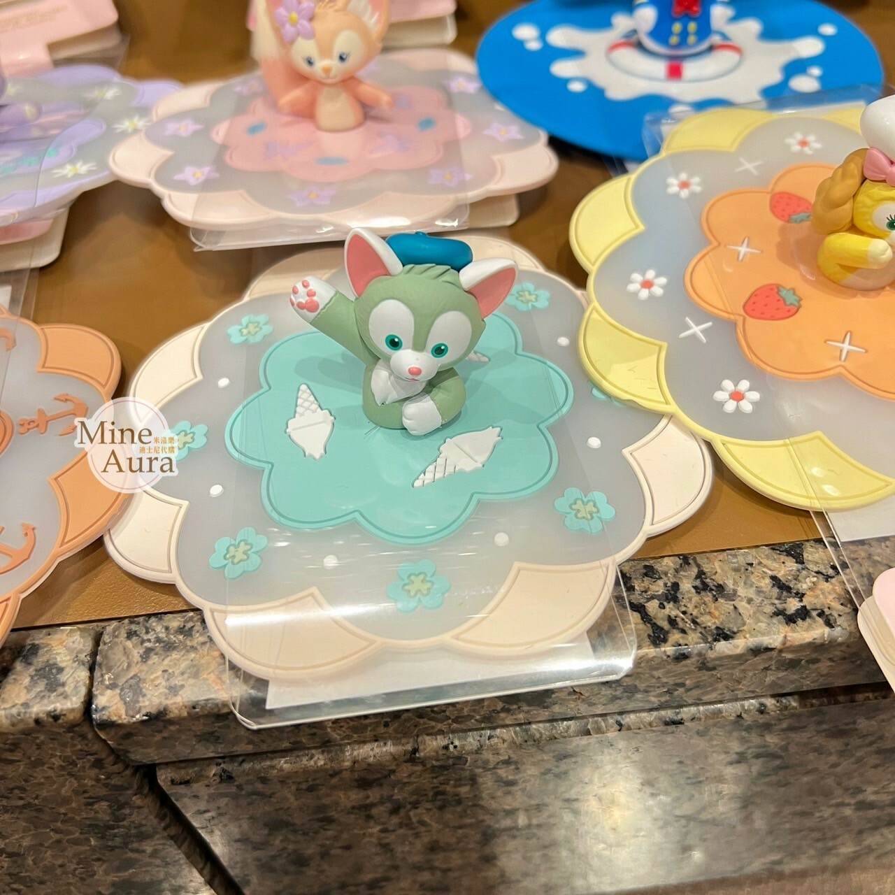 傑拉托尼 畫家貓 Gelatoni 花邊造型 矽膠 杯蓋 -上海迪士尼樂園