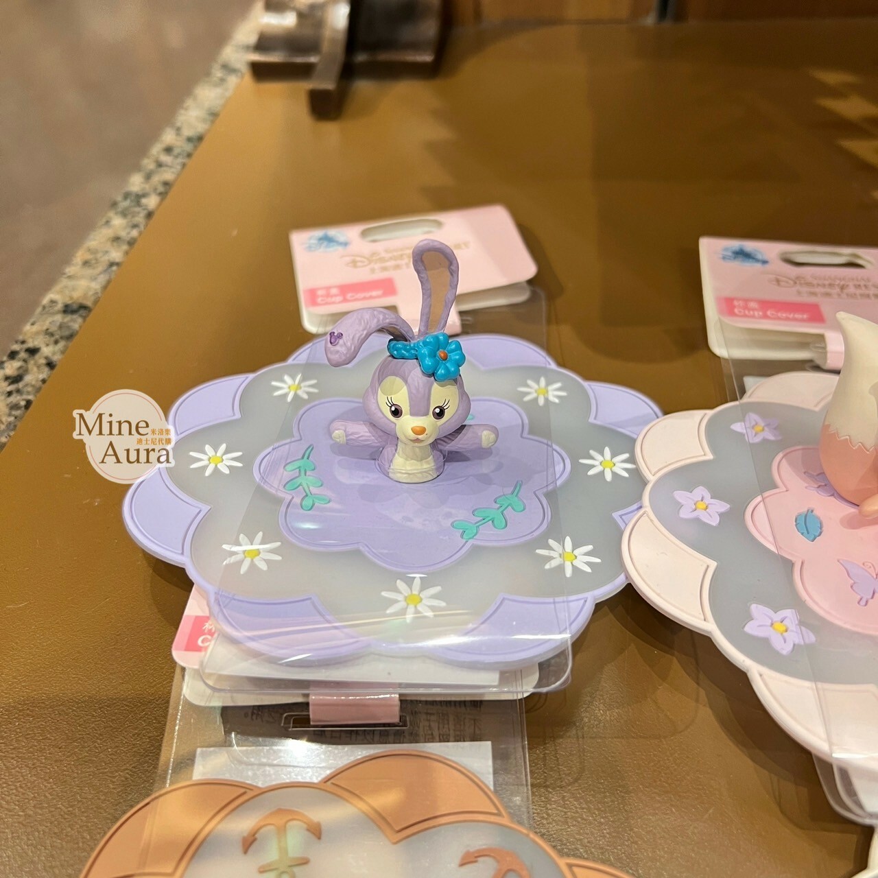 史黛拉露 星黛露 StellaLou 紫色 花邊造型 矽膠 杯蓋 -上海迪士尼樂園